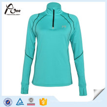 Bola respirável Sports Wear Mulheres Tops Zipper Pullover